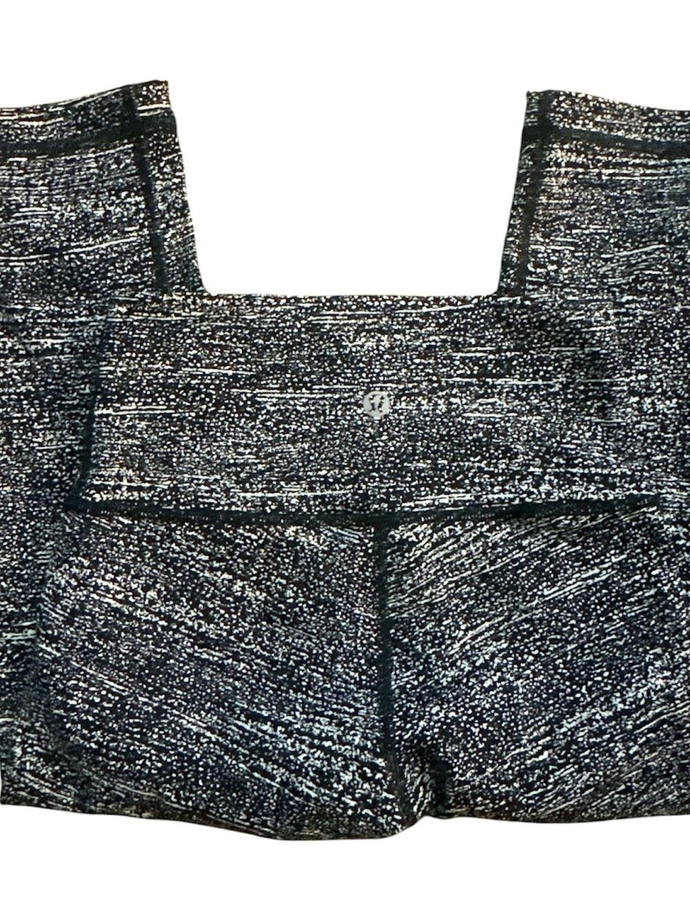 Lululemon Wunder Under High Rise Crop Leggings Black White